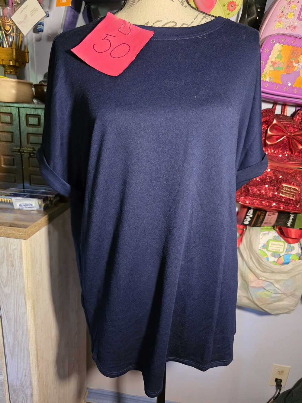 Crown & Ivy Lounge Navy Blue NWT Size Large Shirt